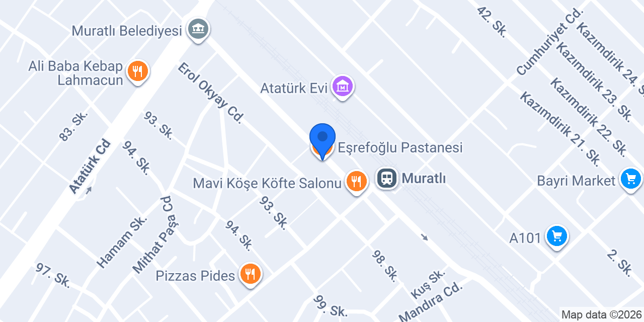 Eşrefoğlu Pastanesi konumu