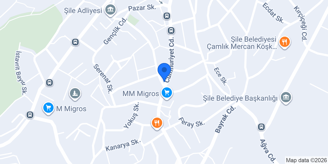 Şile Gece Köftecisi konumu