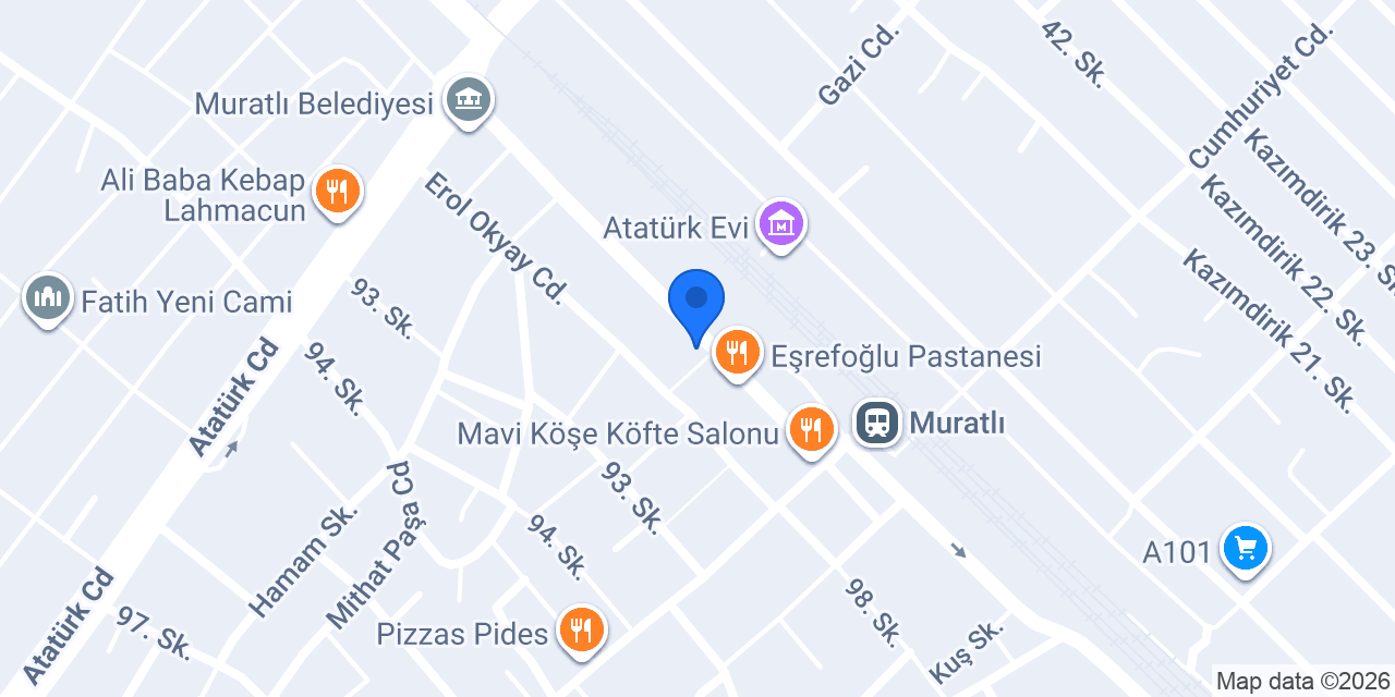 Yapı Kredi - Muratlı Şubesi konumu