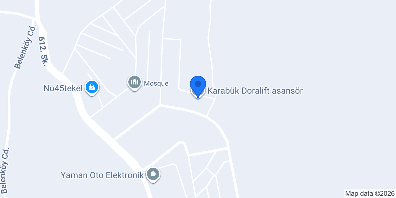 Karabük Doralift asansör konumu