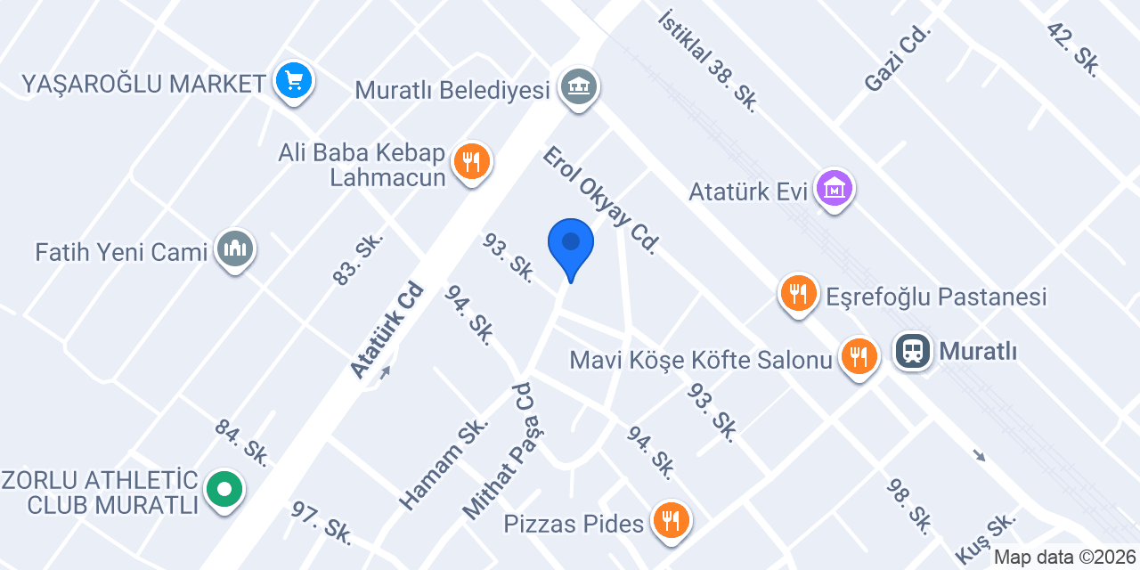 Muratlı Marmara Sürücü Kursu konumu