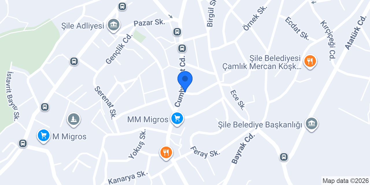 Şile Bilgin Elektrik konumu