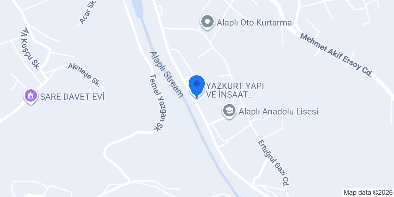 YAZKURT YAPI VE İNŞAAT MALZEMELERİ konumu