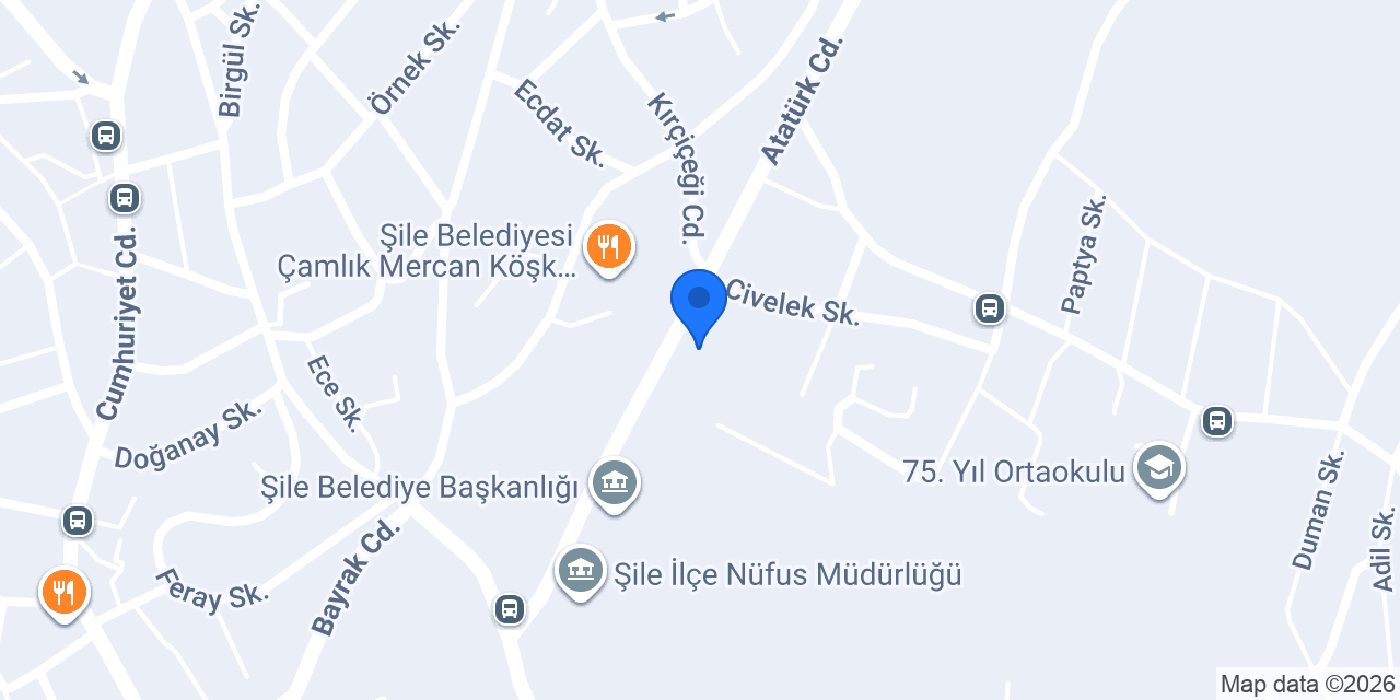 Şile Askerlik Şubesi konumu