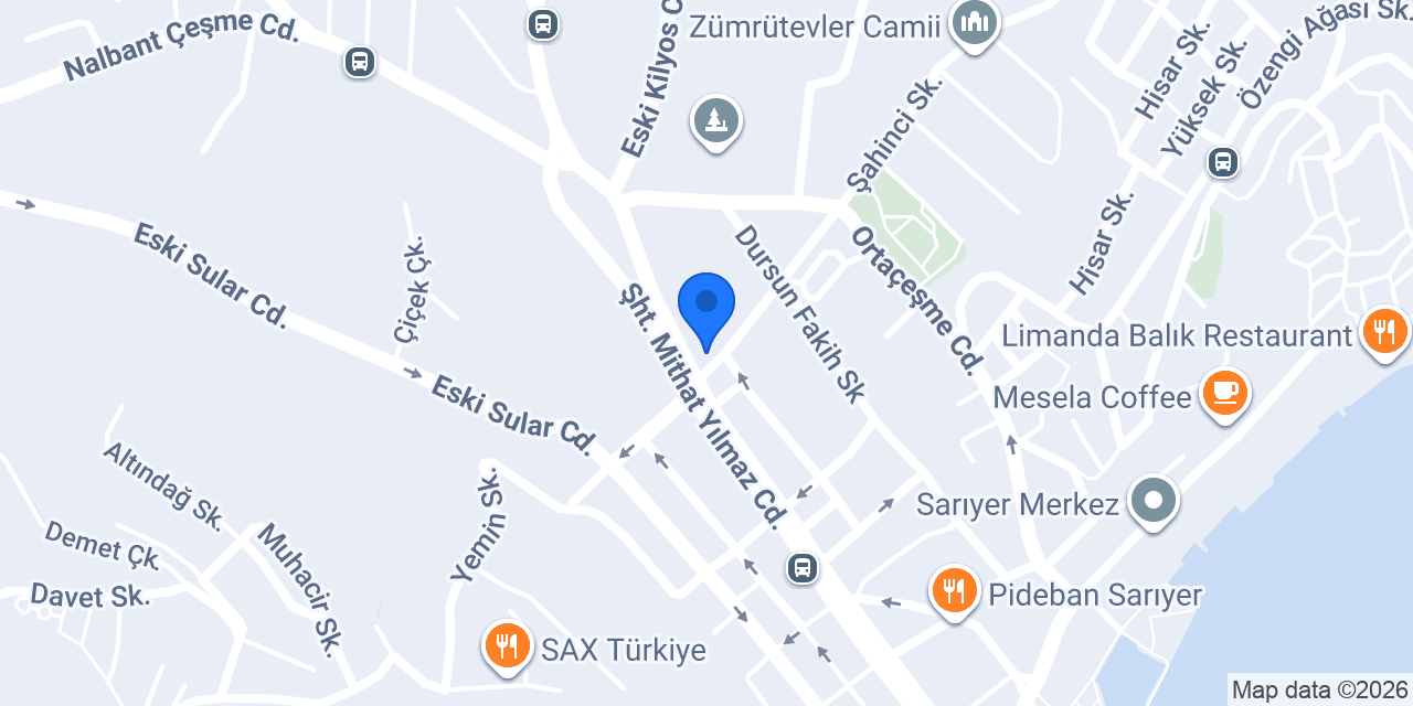 SARIYER İŞLER KİTABEVLERİ konumu