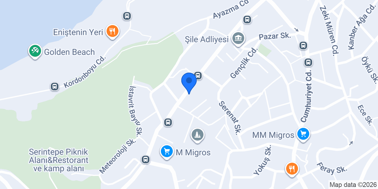Şile Işık Mimarlık konumu