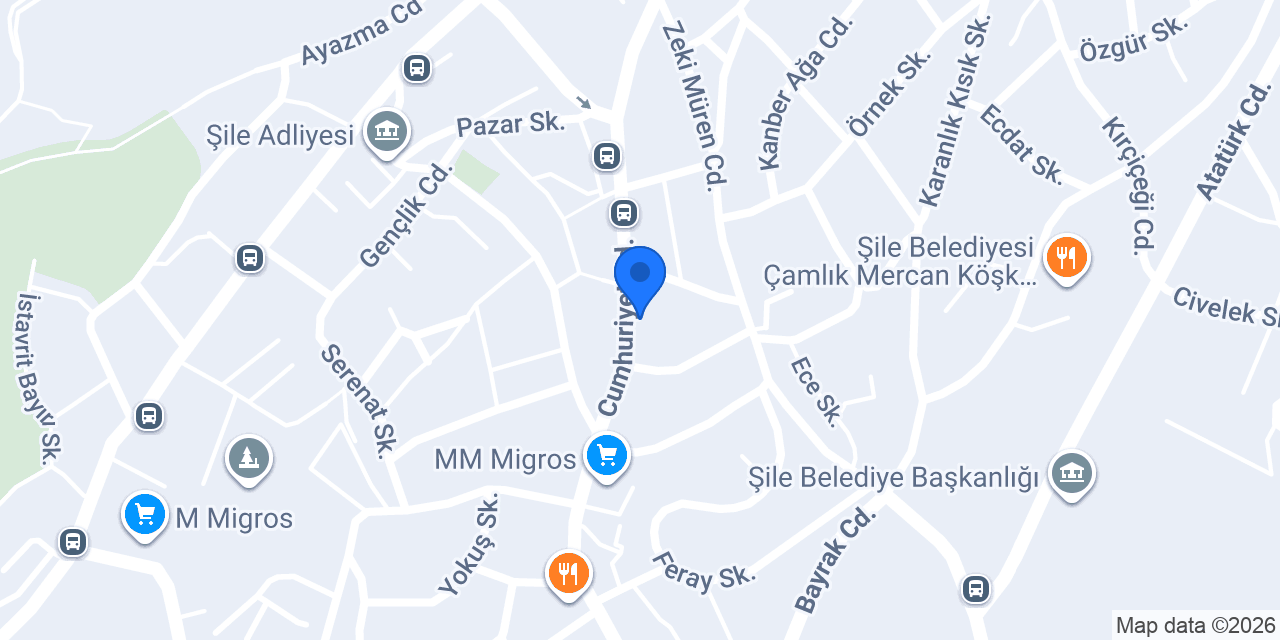 Şile Özgür Yapı Pimapen konumu