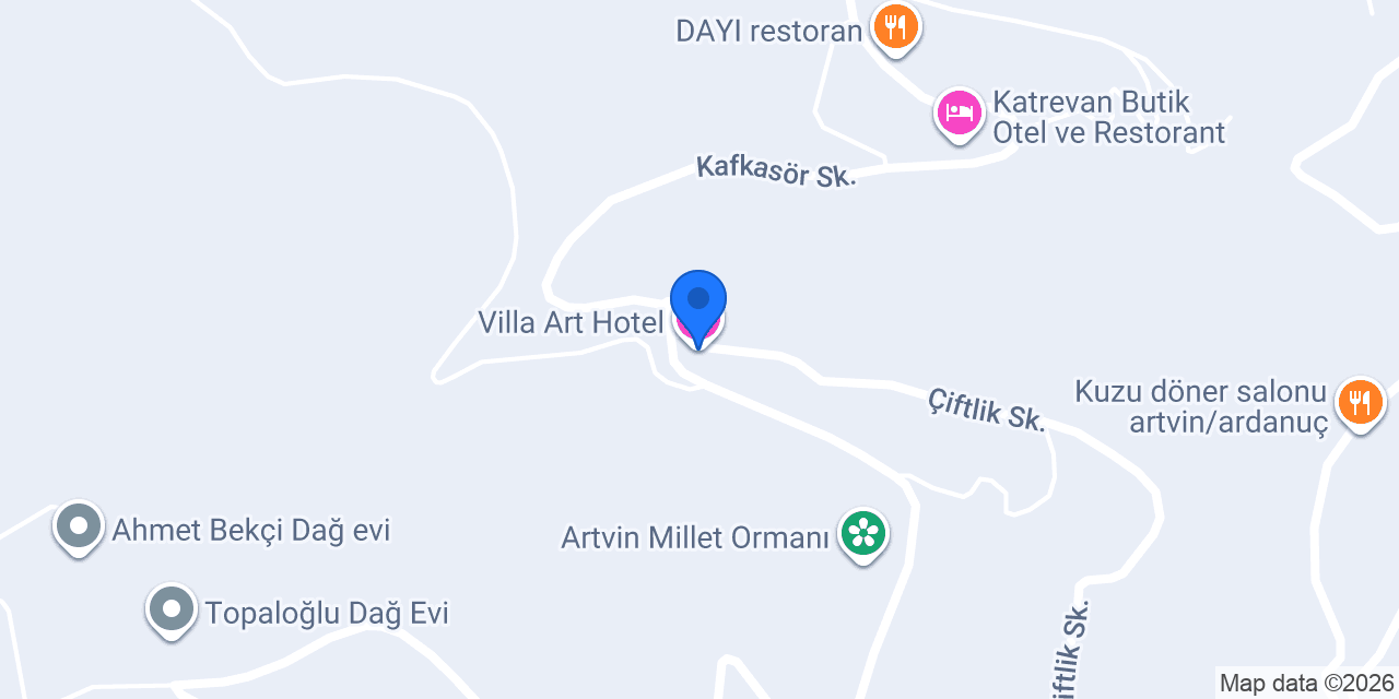 Villa Art Hotel konumu
