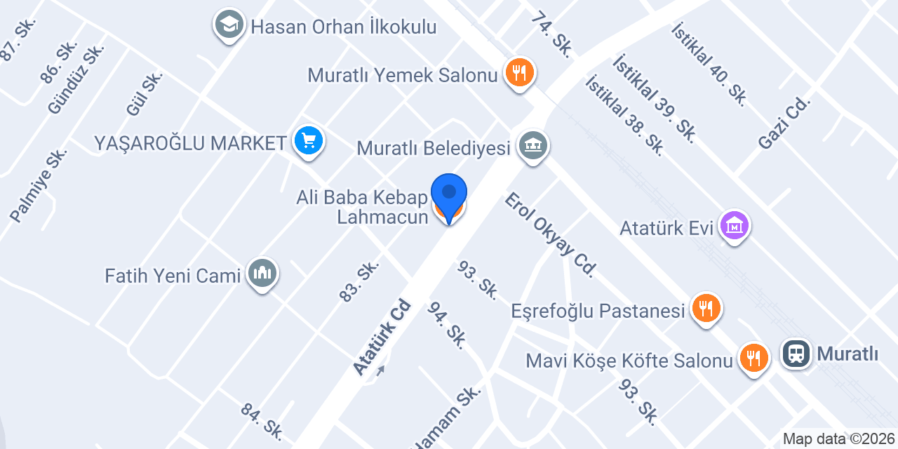 Ali Baba Kebap Lahmacun konumu