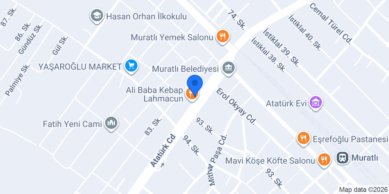 Halkbank Muratlı Şubesi konumu