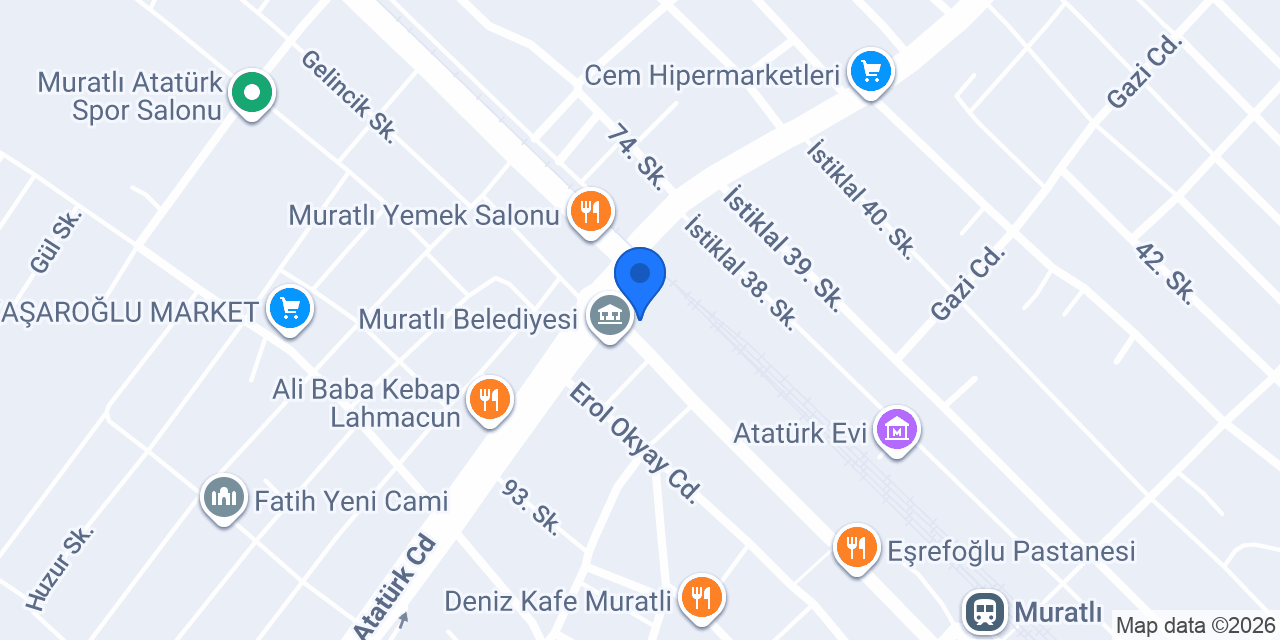 Muratlı Pidebank konumu