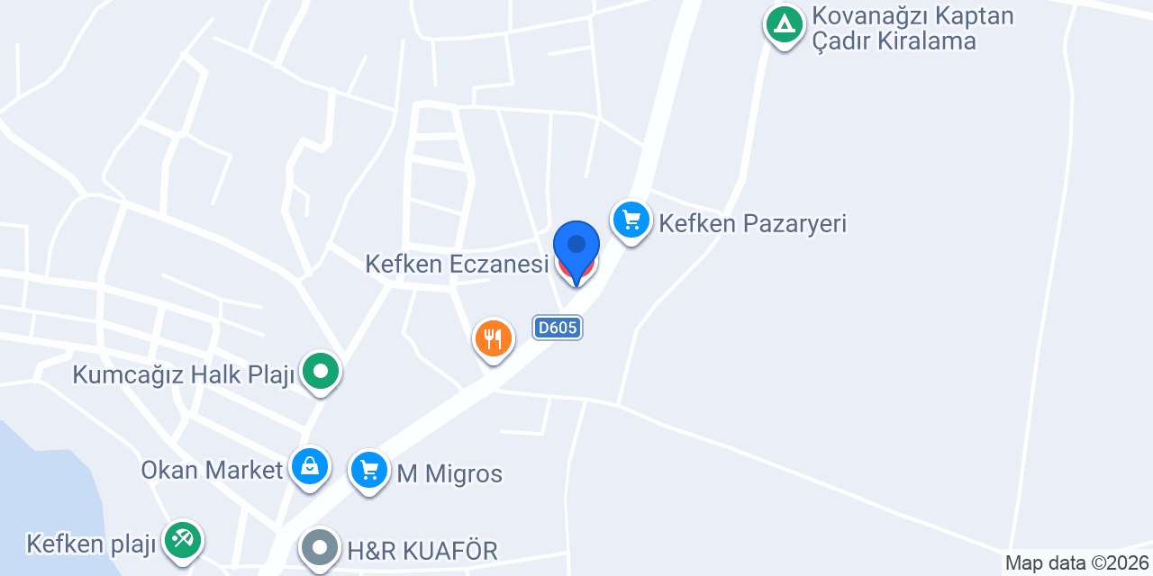 Kefken Eczanesi konumu