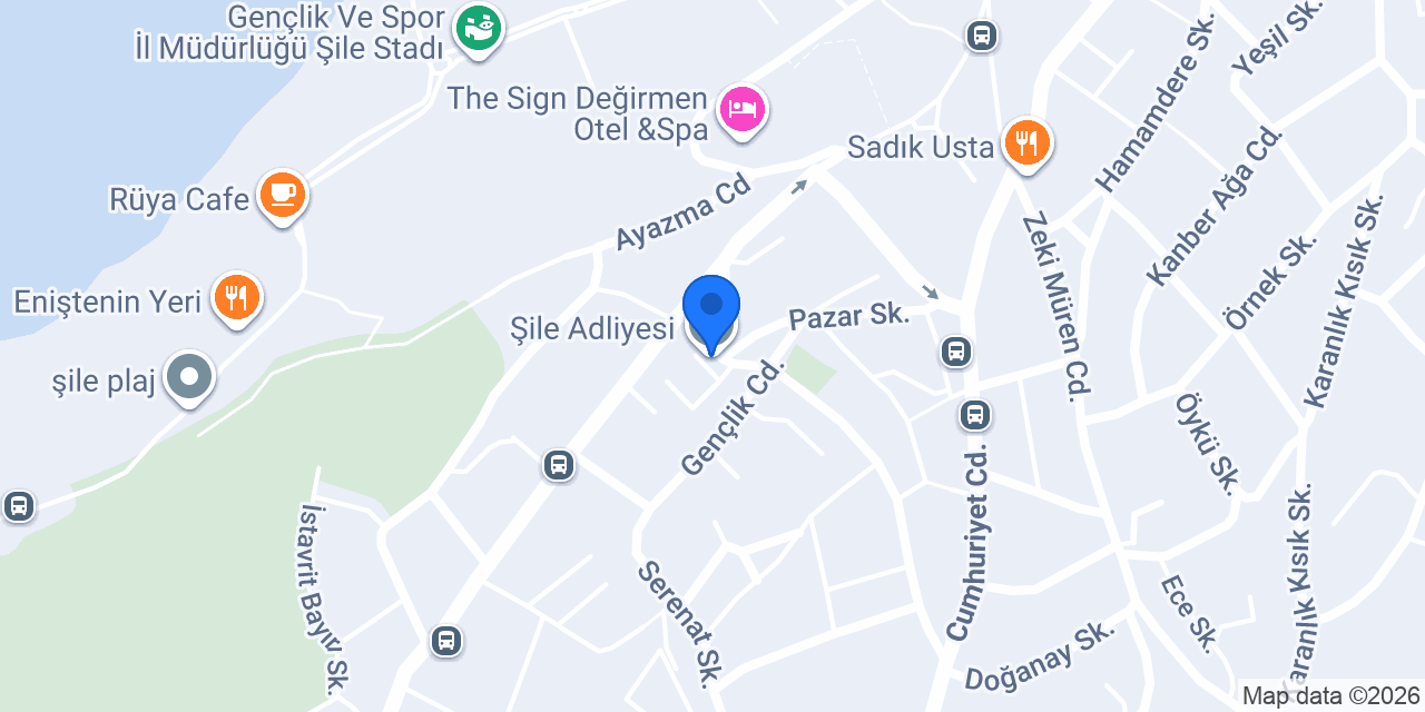 Şile Adliyesi konumu