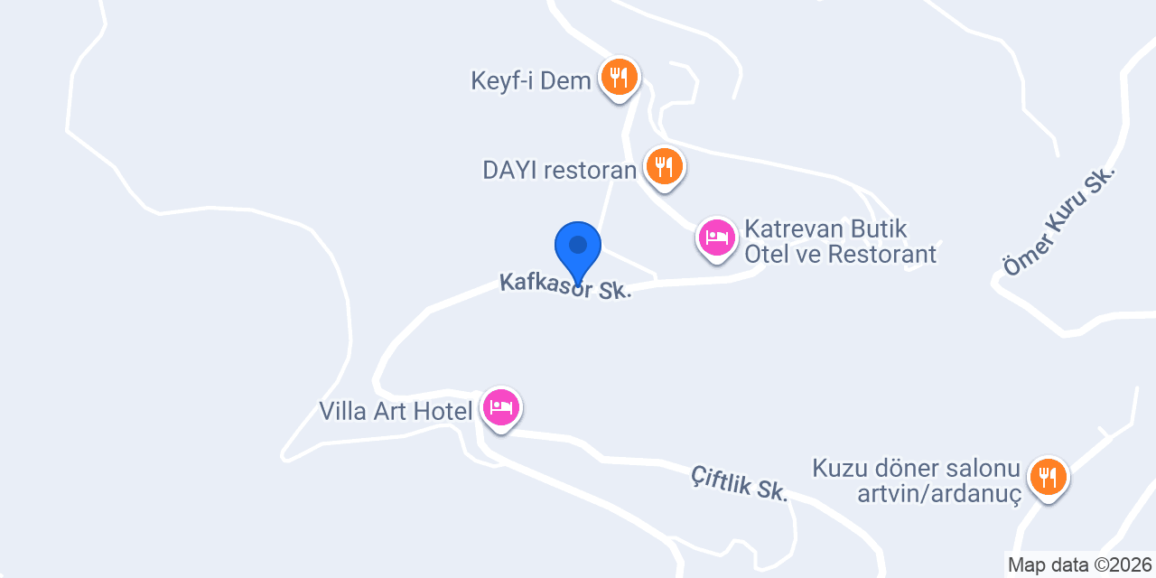 Artvin Arena Otel konumu