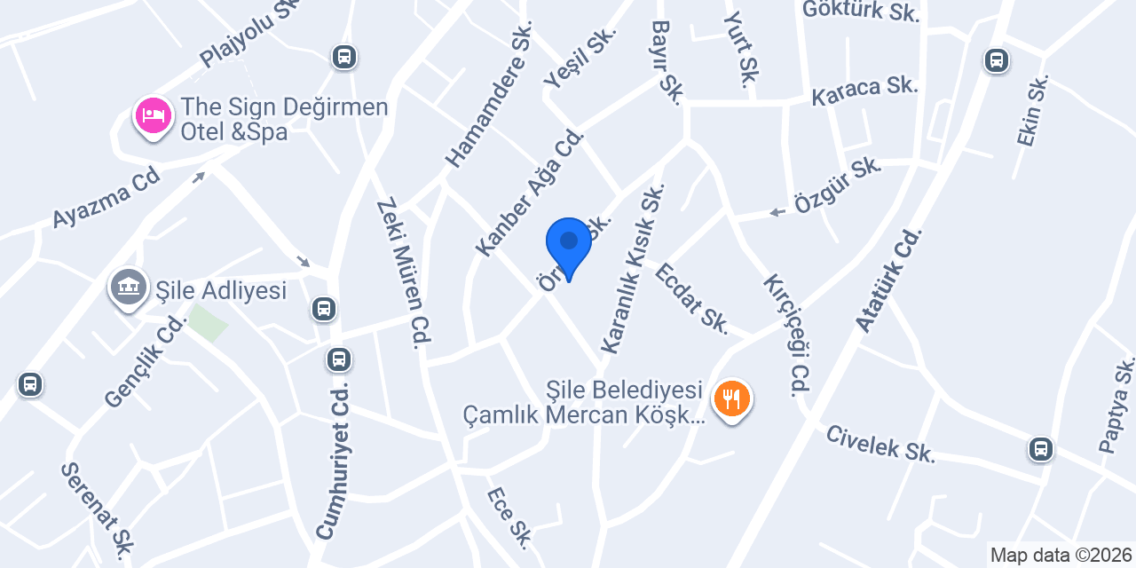 Şile Şömine konumu