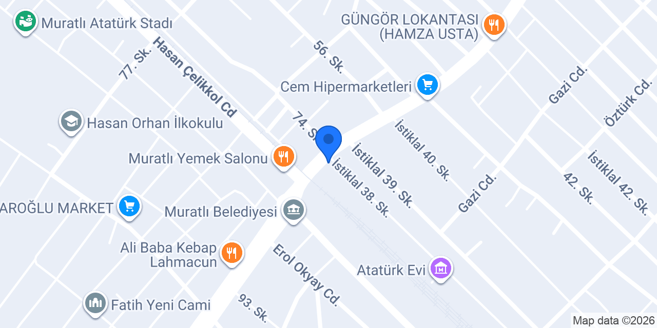 Durmaz Döner Muratlı konumu
