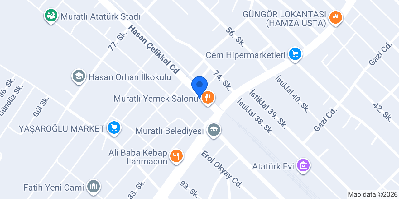 Aras Kargo Muratlı Şubesi konumu