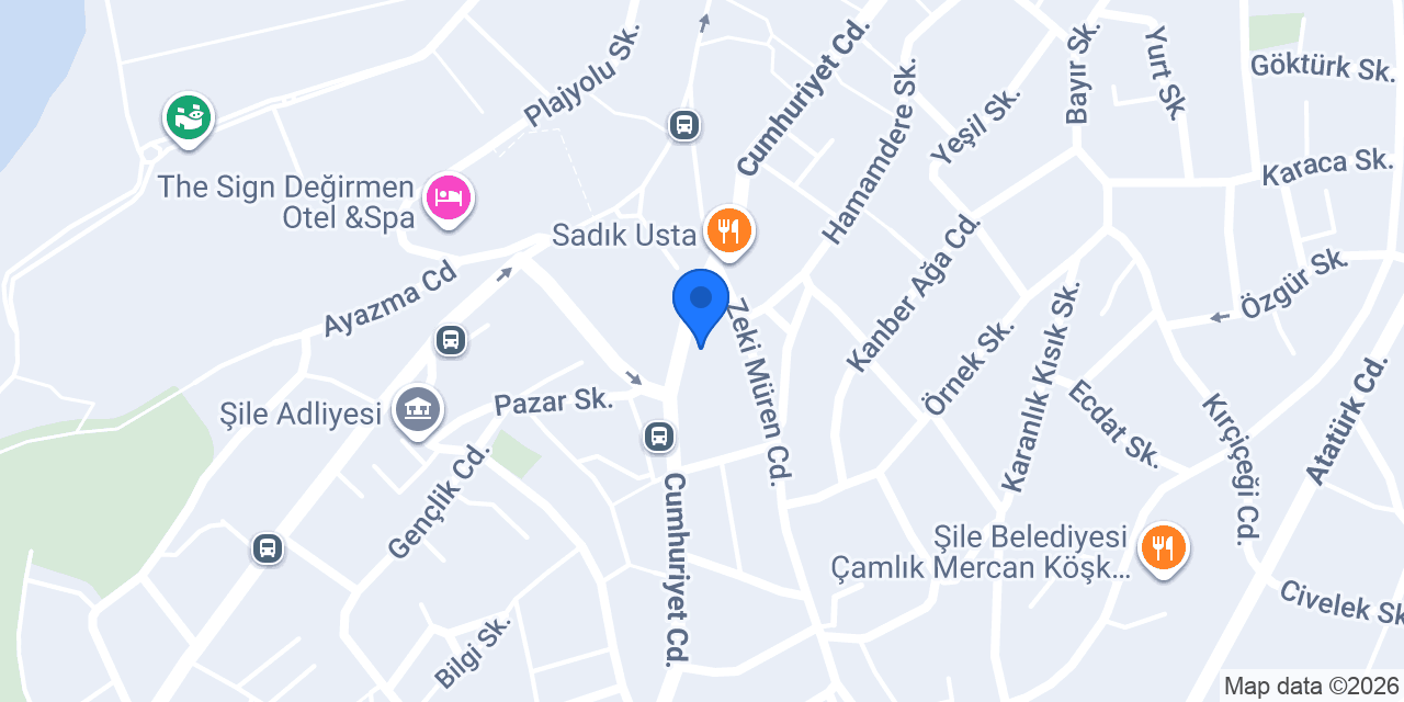 Şile K.F.A Dörtyol Ekmek Fırını konumu