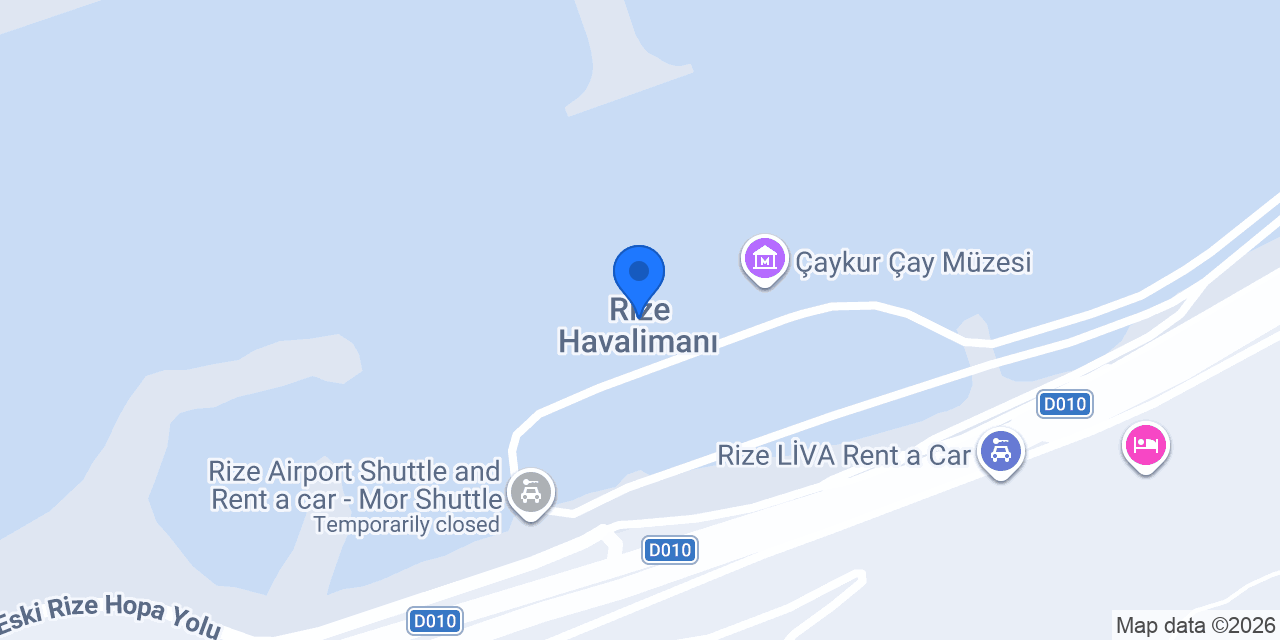 Rize Havalimanı konumu