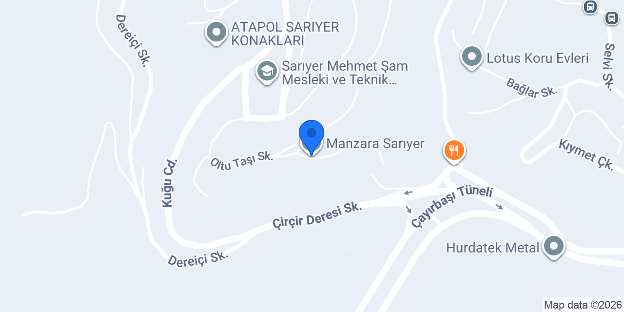 Manzara Sarıyer konumu