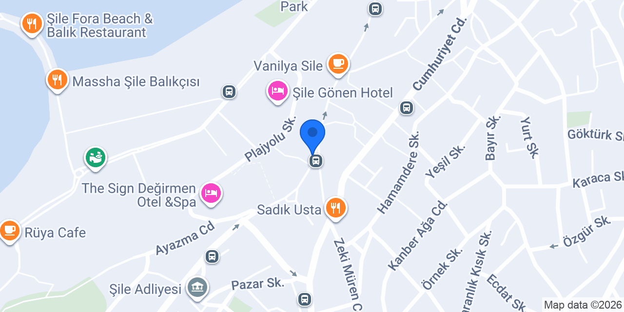 Halkbank Şile Şubesi konumu