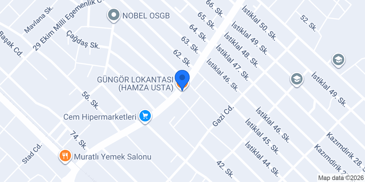 GÜNGÖR LOKANTASI (HAMZA USTA) konumu
