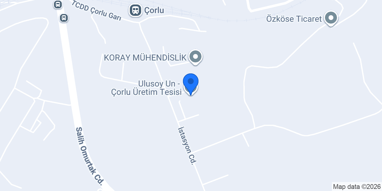 Ulusoy Un - Çorlu Üretim Tesisi konumu