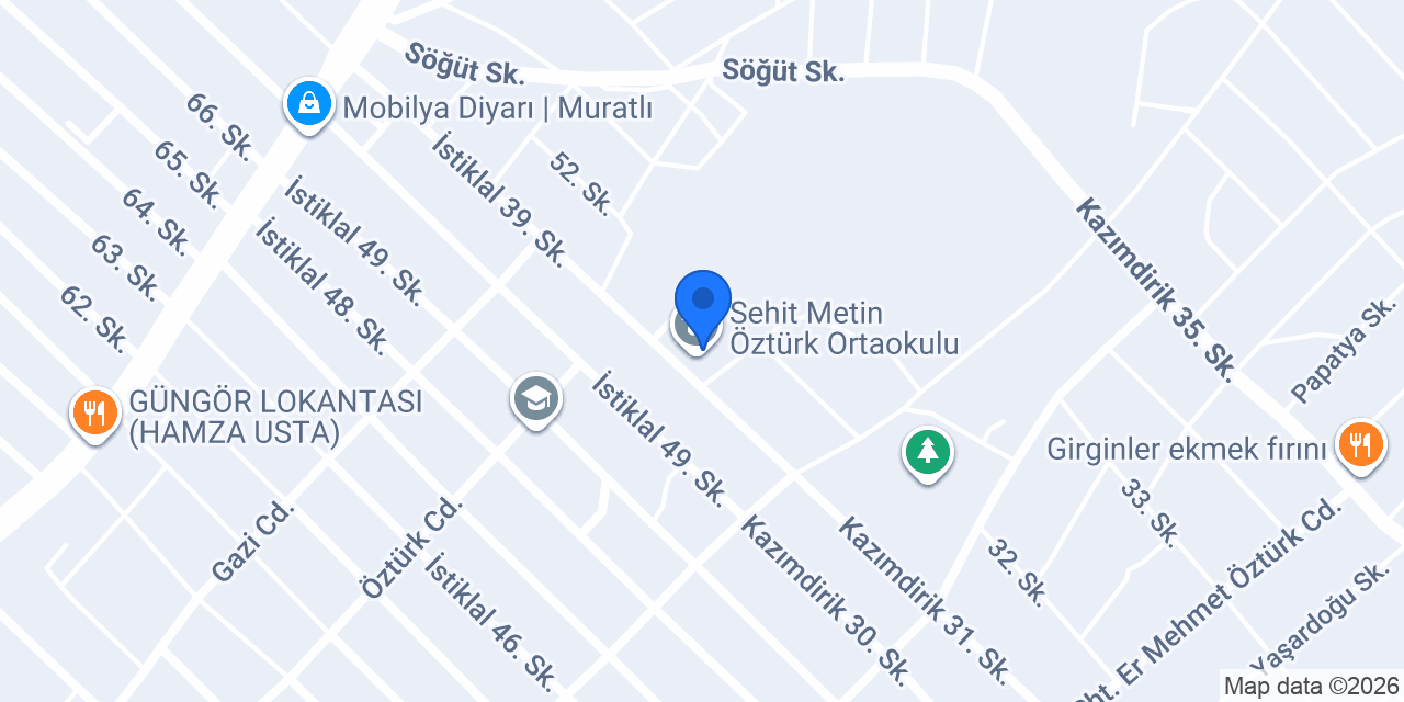 Şehit Metin Öztürk Ortaokulu konumu