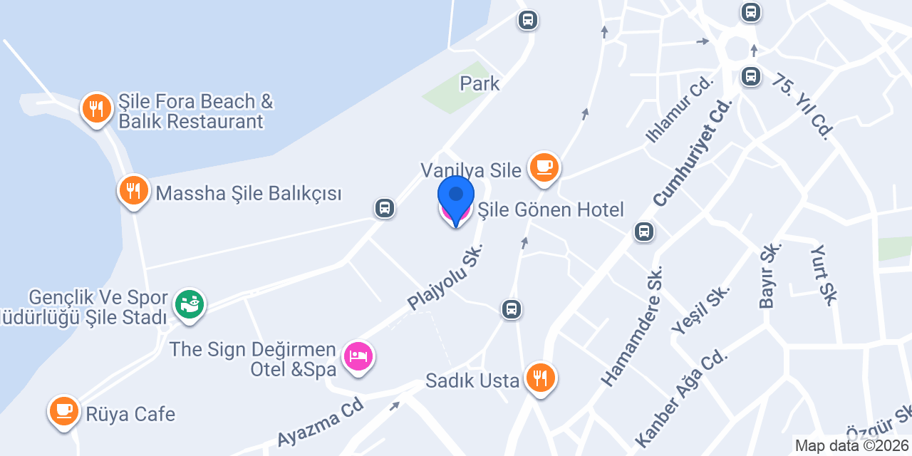 Şile Gönen Hotel konumu