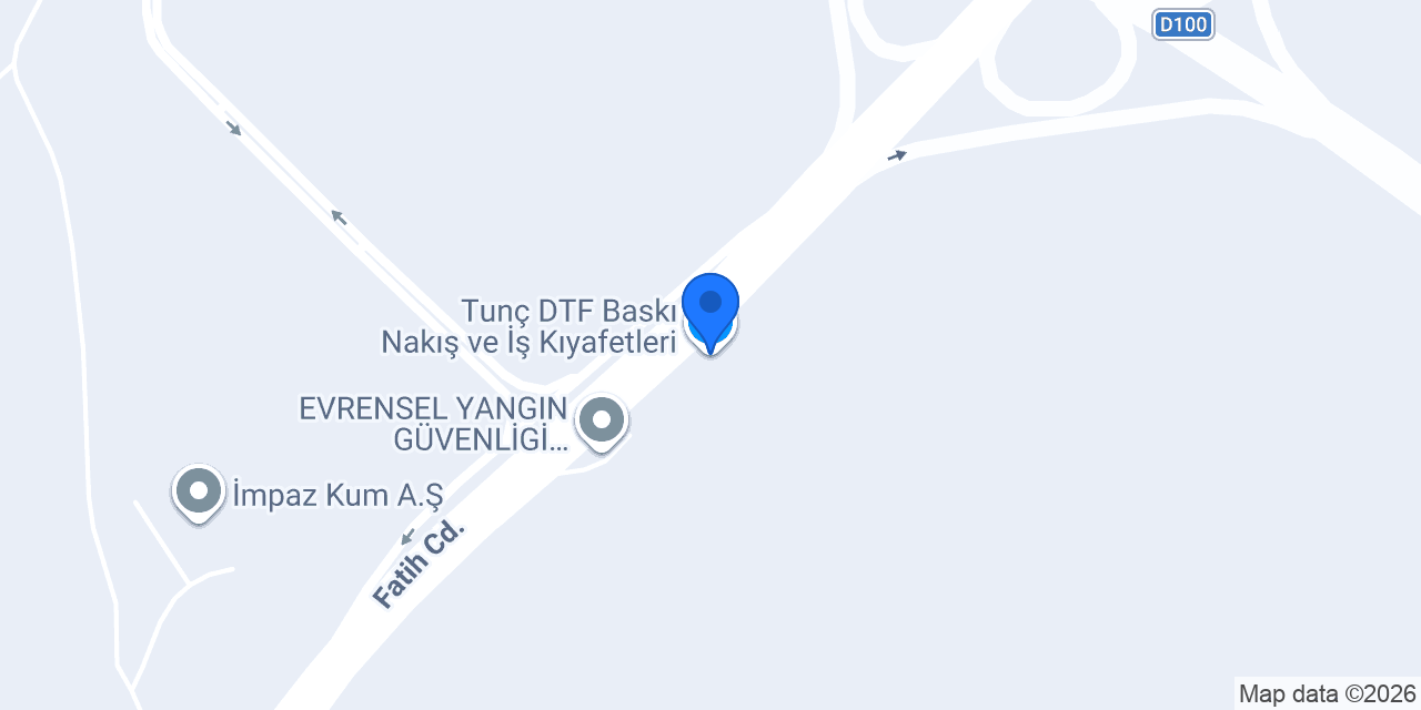 Tunç DTF Baskı Nakış ve İş Kıyafetleri konumu