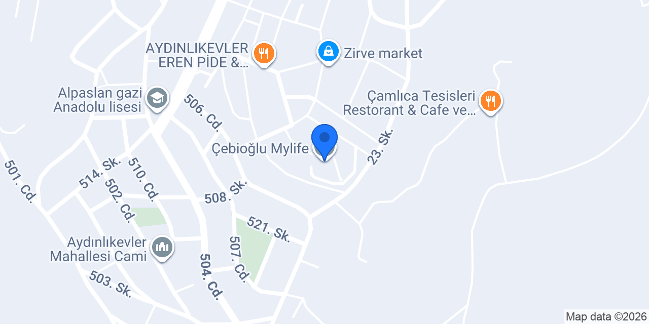 Çebioğlu Mylife konumu
