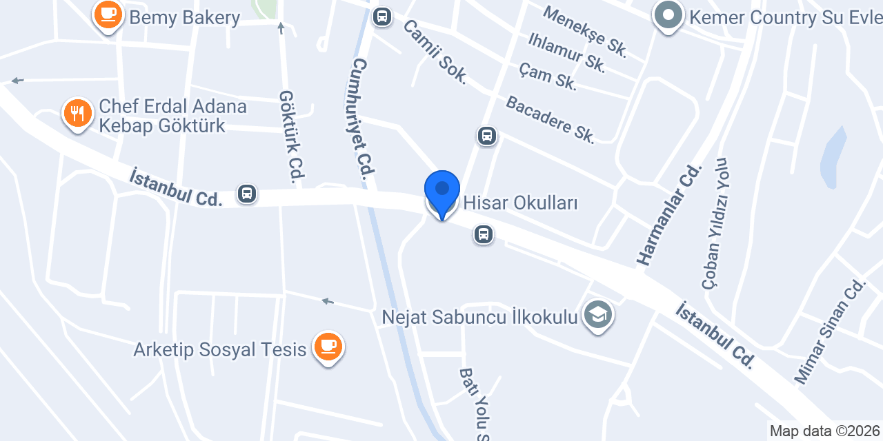 Hisar Okulları konumu