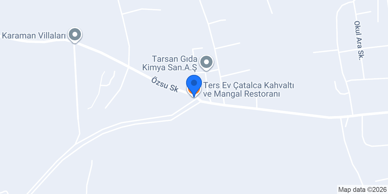 Ters Ev Çatalca Kahvaltı ve Mangal Restoranı konumu