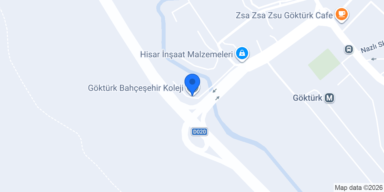 Göktürk Bahçeşehir Koleji konumu
