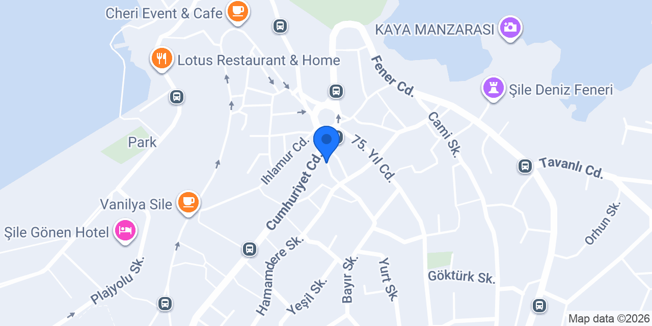 Cadde Fırın Şile konumu