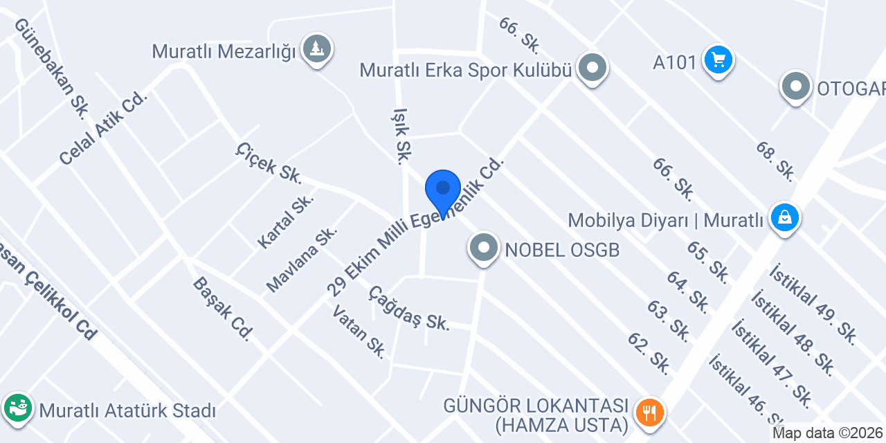 AKYILDIZ RENT A CAR TEKİRDAĞ konumu