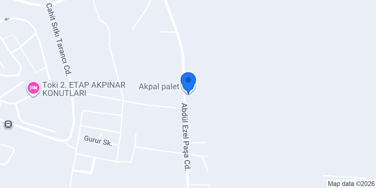 Akpal palet konumu