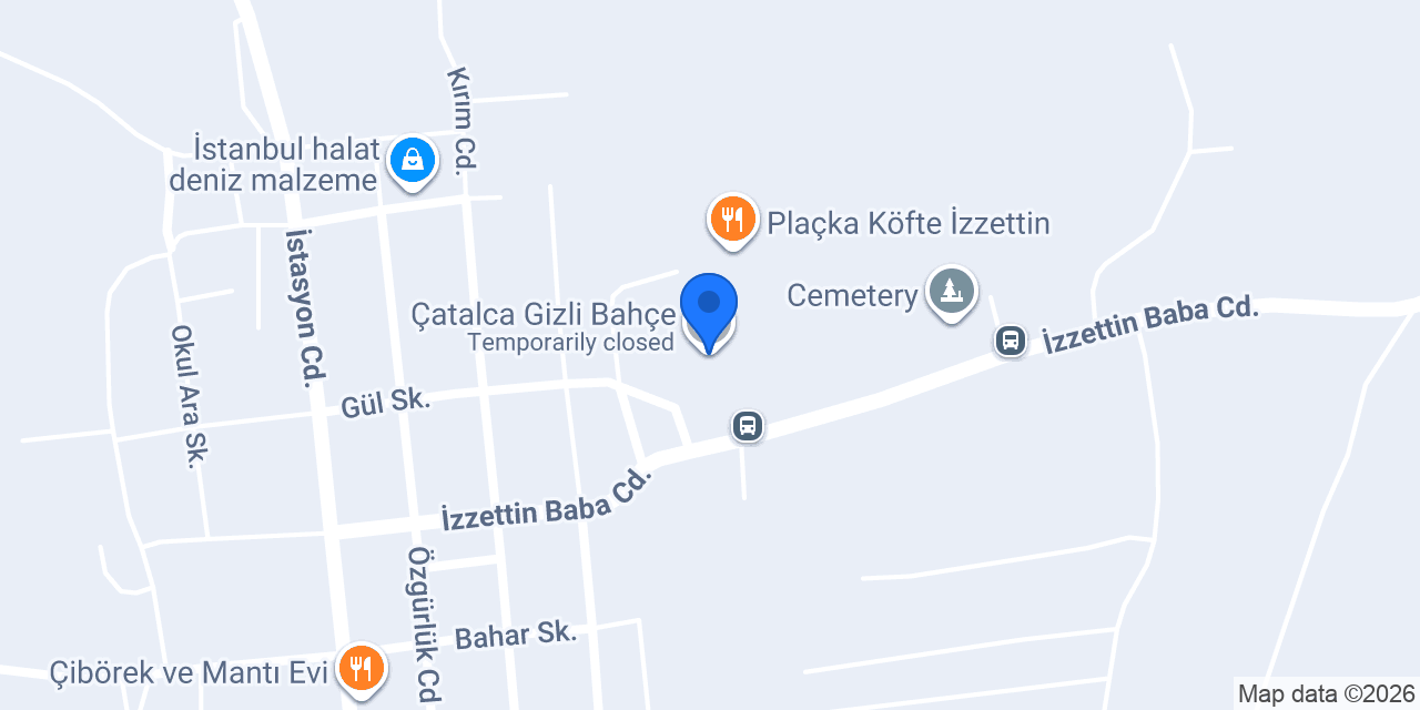 Çatalca Gizli Bahçe konumu