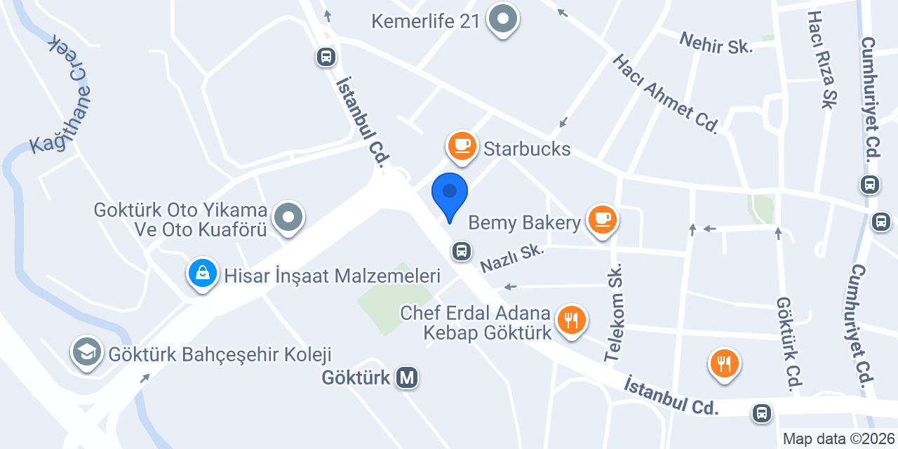 TEB Göktürk Şubesi konumu