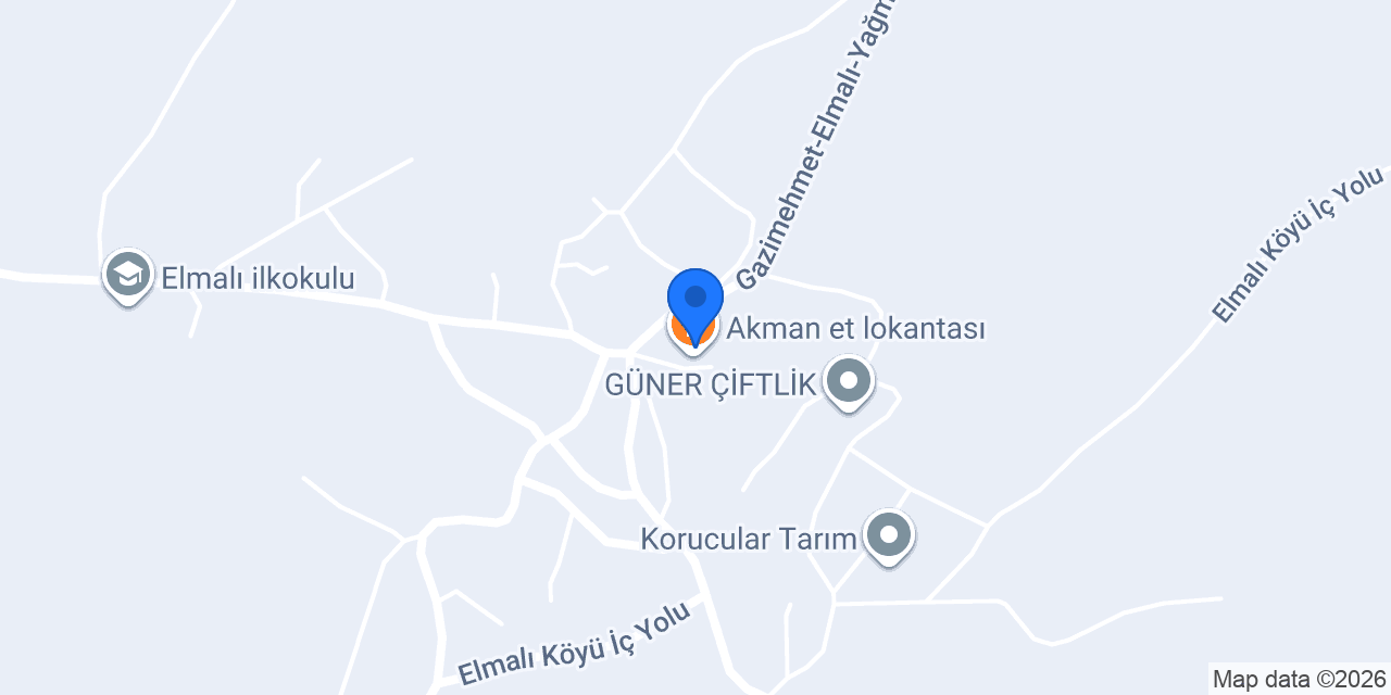 Akman et lokantası konumu