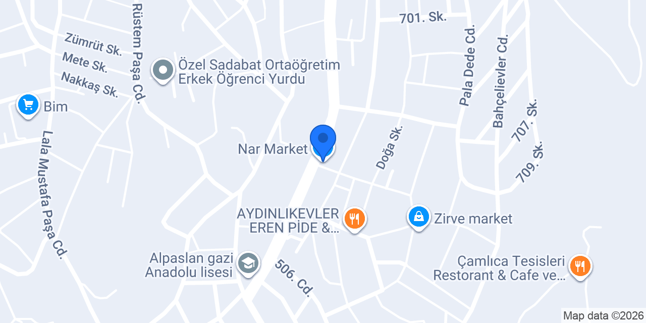 Nar Market konumu