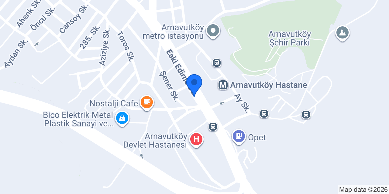 Türkiye Finans Arnavutköy Şubesi konumu