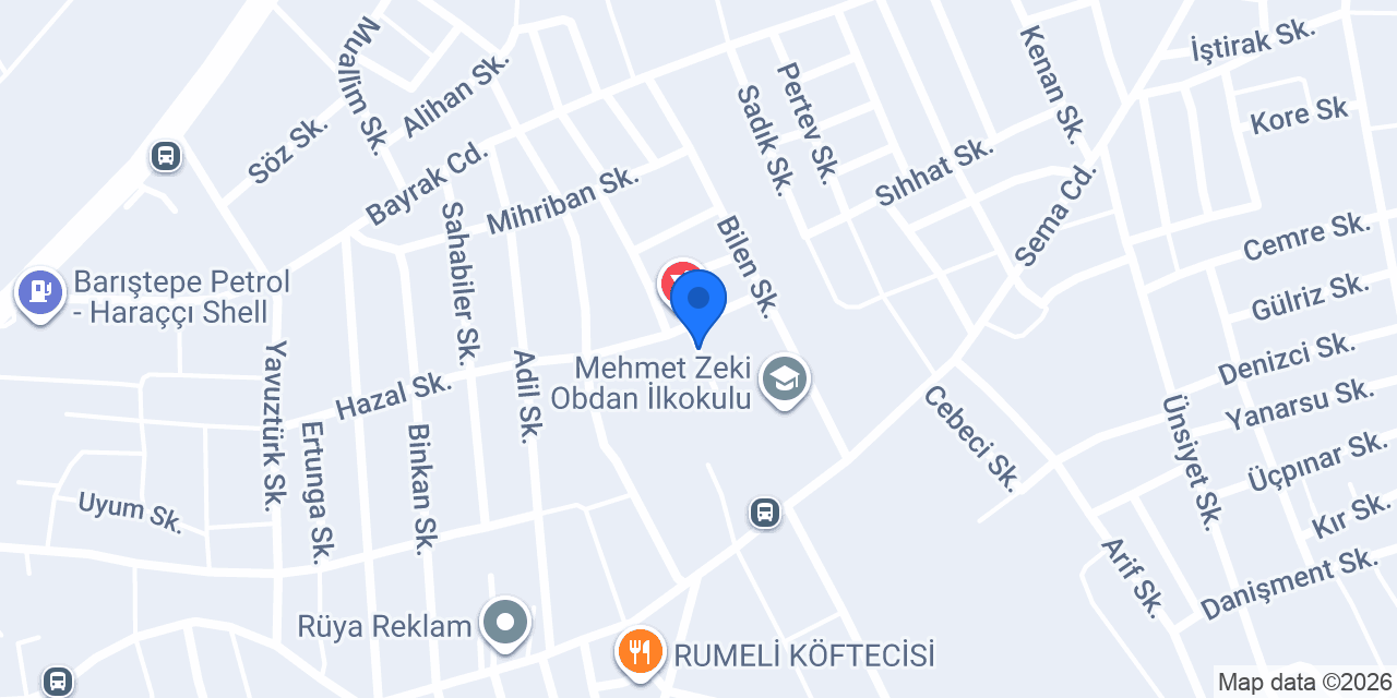 Haraççı Mahallesi Muhtarlığı konumu