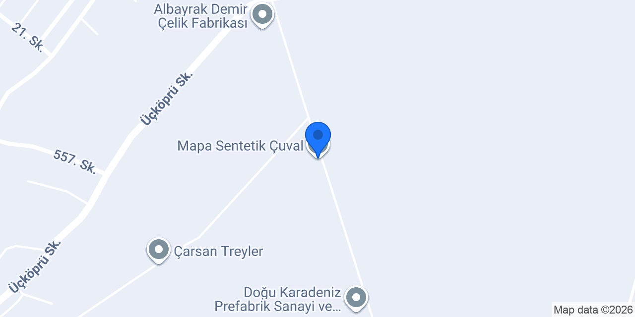 Mapa Sentetik Çuval konumu