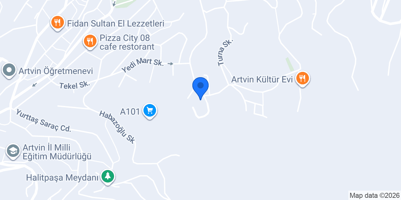 Artvin İl Tarım ve Orman Müdürlüğü konumu