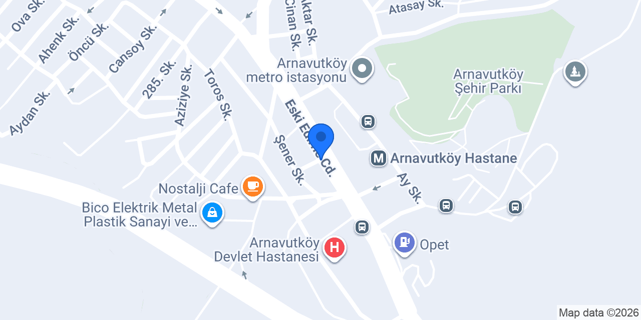 Dilek Pastanesi Arnavutköy konumu