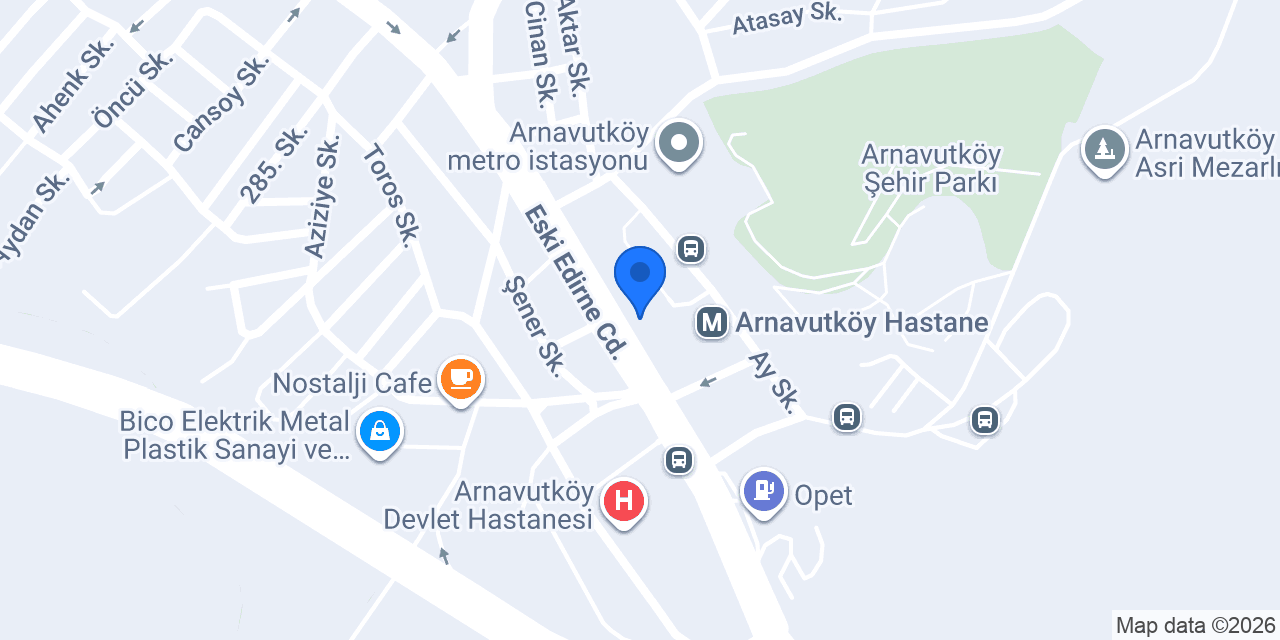 Faruk Gülloğlu Arnavutköy konumu