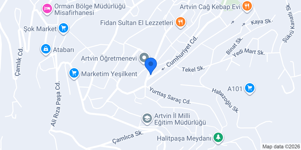 Artvin Elektrik konumu