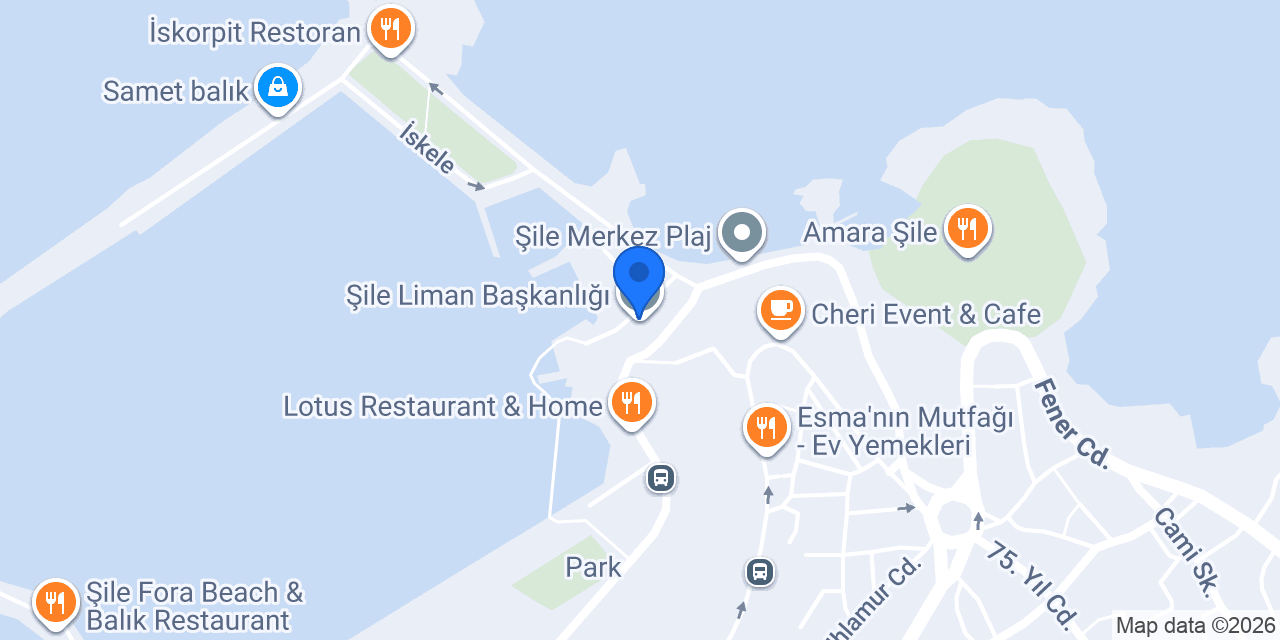 Şile Liman Başkanlığı konumu