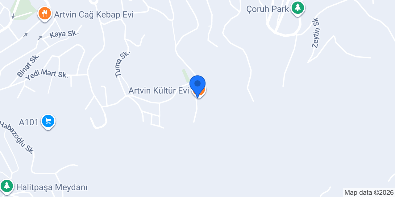 Artvin Kültür Evi konumu